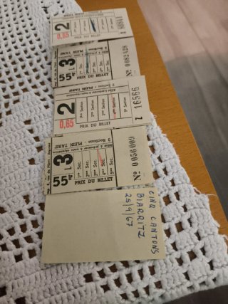 Lotes Billetes Antiguos Bus y Tren