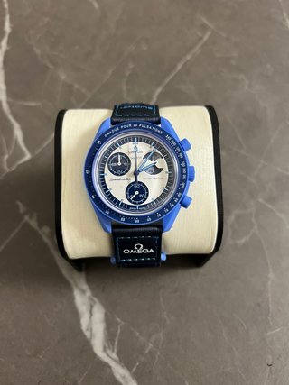 Omega Swatch Moonwatch Blu