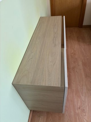 Aparador moderno blanco y madera