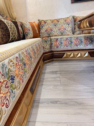 Salón Marroquí Beige y Multicolor