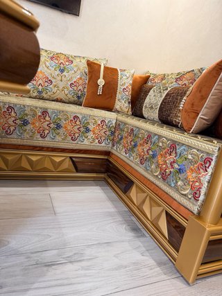 Salón Marroquí Beige y Multicolor