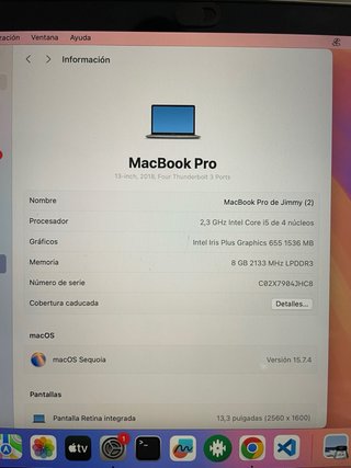 MacBook Pro 13” Gris Espacial