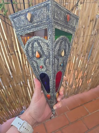 2 applique da parete arabo multicolore