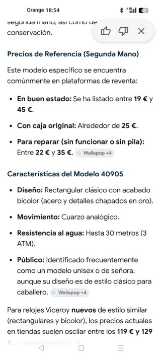 Reloj Viceroy embalaje original