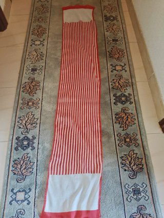 Pañuelo rayas blanco y rojo