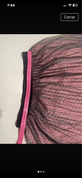Falda midi Zara tul lunares terciopelo M
