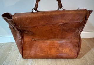 Bolso Cuero Artesanal Vintage Grande
