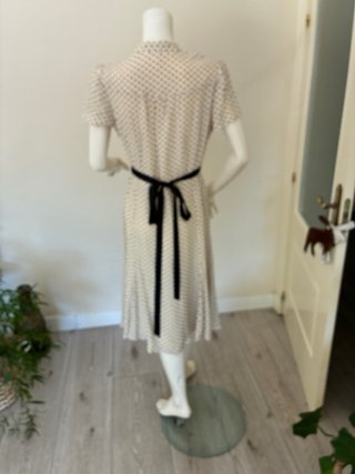 Vestido de seda Carol lunares