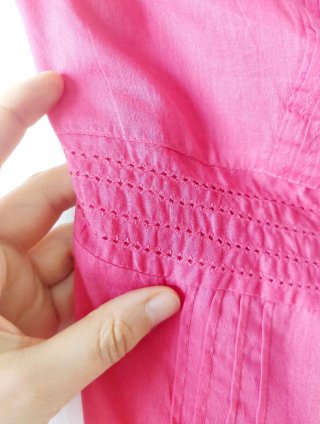 Vestido fucsia strapless