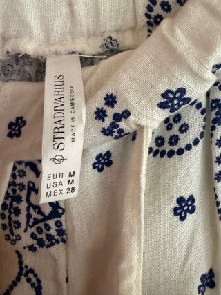 Pantalón de lino estampado