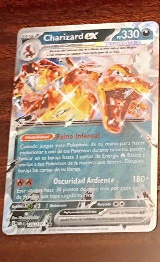 5 Cartas Charizard + 5 Fundas y Álbum Fulgor Negro
