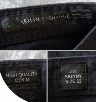 Pantalones Armani Exchange T. 33 Negro