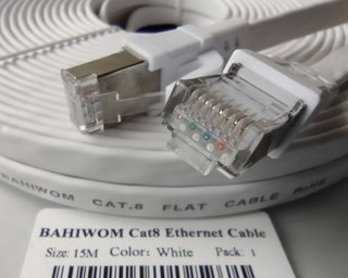 Cable Internet Ethernet CAT 8 plano de 15m