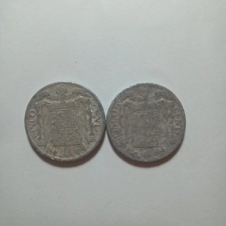 Lote 15 monedas aluminio.10 y 5 cts 1941(S.escasa)