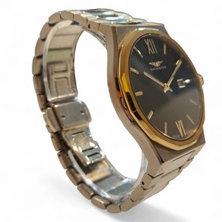 RELOJ DE PULSERA SANDOZ  83013-63  ESFERA VERDE Y DORADA CON PAPELES