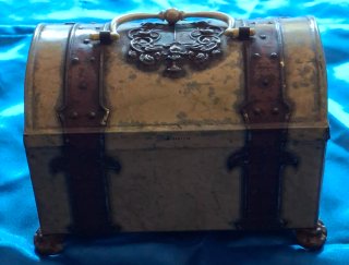Scatola latta scrigno Cremona vintage