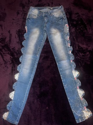 Pantalones vaqueros S con adornos