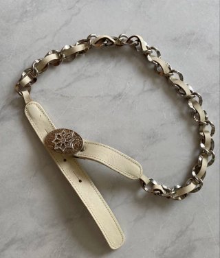 Cintura bambina pelle e catena