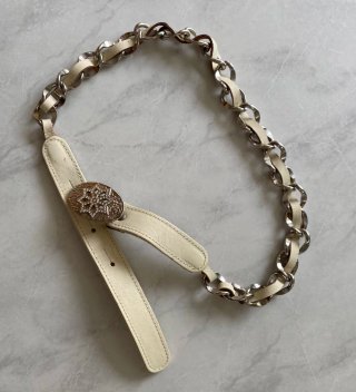Cintura bambina pelle e catena