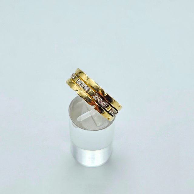 Anillo Oro Macizo 18K Carrilera 9.5gr T-26