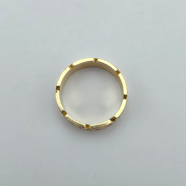 Anillo Oro Macizo 18K Carrilera 9.5gr T-26