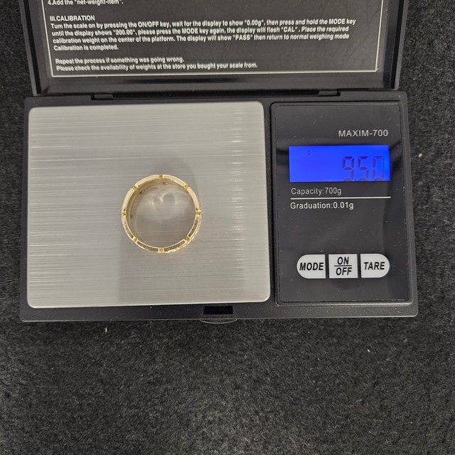 Anillo Oro Macizo 18K Carrilera 9.5gr T-26