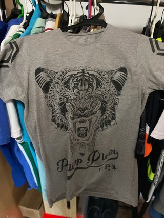Camiseta Philipp Plein Gris Tigre