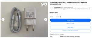 Cargador Huawei Original P6, 7, 8, 9