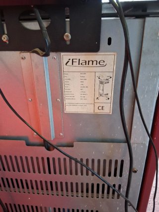 Estufa de pellets Flame roja