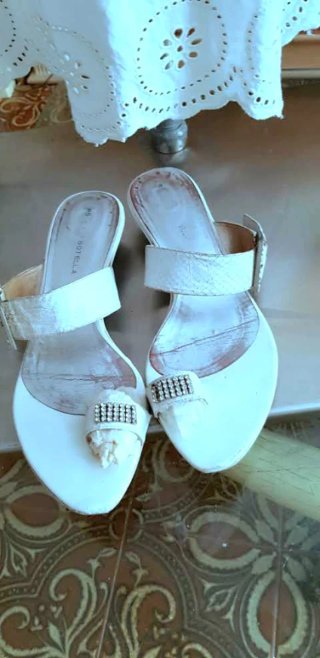 Sandalias Robert Piel Blancas con Brillantes