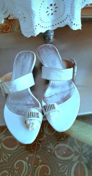 Sandalias Robert Piel Blancas con Brillantes