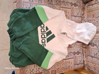 Sudadera Adidas Verde y Blanca