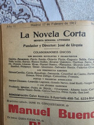 Libro antiguo la novela corta (1917)