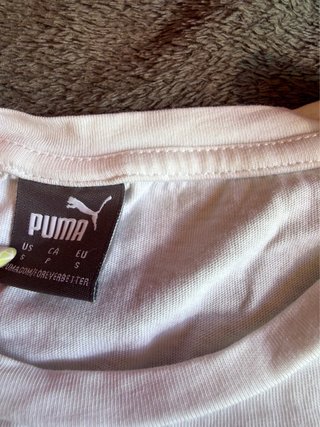 Camiseta Puma Logo Rosa Pastel Y2K