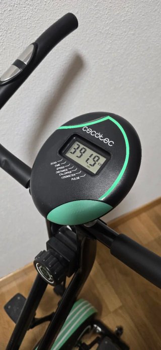 Bicicleta Cecotec. Estática Plegable Negra y Verde