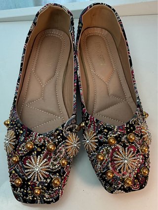 Bailarinas joya boho pedrería y strass 39