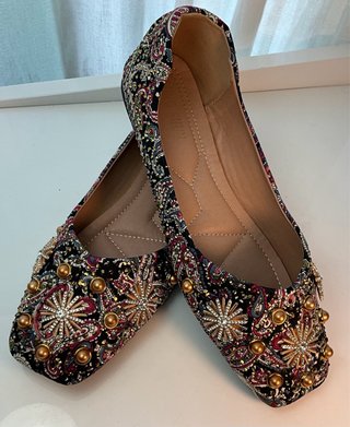 Bailarinas joya boho pedrería y strass 39