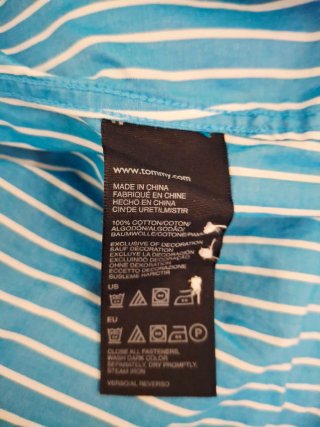 Camisa Tommy Hilfiger Rayas Azul y Blanco