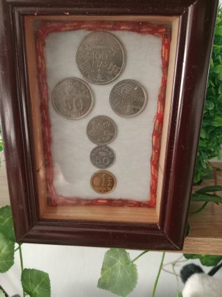 Cuadro Monedas Pesetas Mundial 82