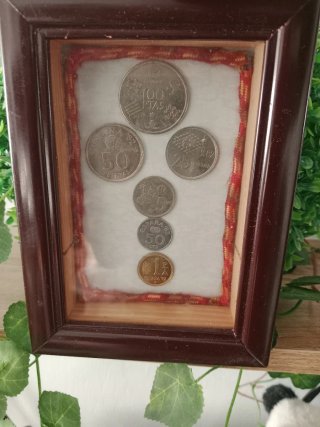 Cuadro Monedas Pesetas Mundial 82