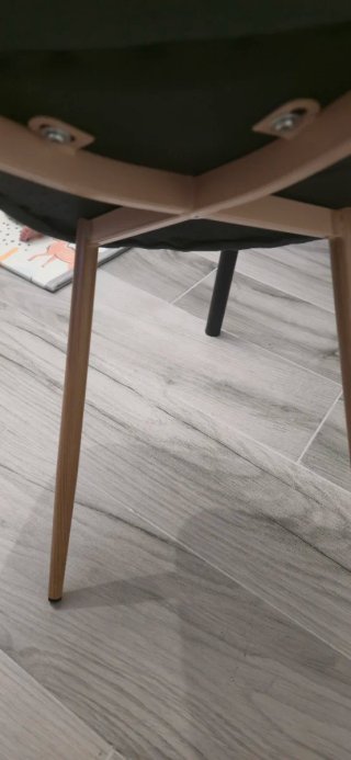Juego 4 sillas comedor tela y madera