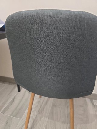 Juego 4 sillas comedor tela y madera
