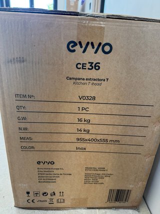 Campana Extractora Decorativa EVVO CE36