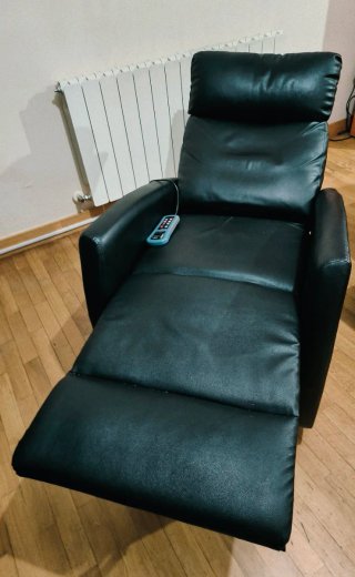 Sillón Relax Piel Negro