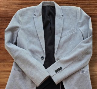 Americana Punto Gris Slim Fit ZARA