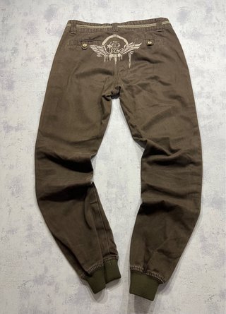 Pantalón niño verde con estampado