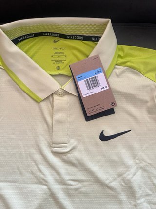 Polo Nike Tenis Talla M Verde y Amarillo