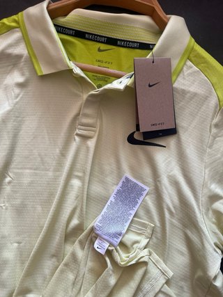 Polo Nike Tenis Talla M Verde y Amarillo