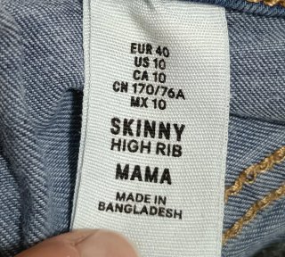 Pantalón vaquero premamá H&M