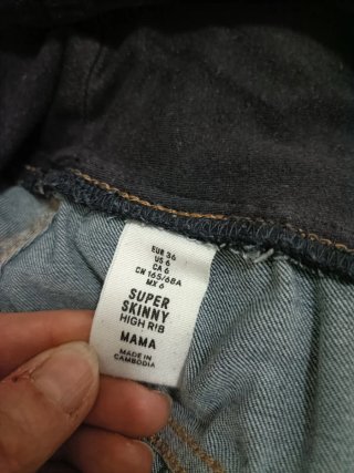 Pantalón vaquero premamá azul